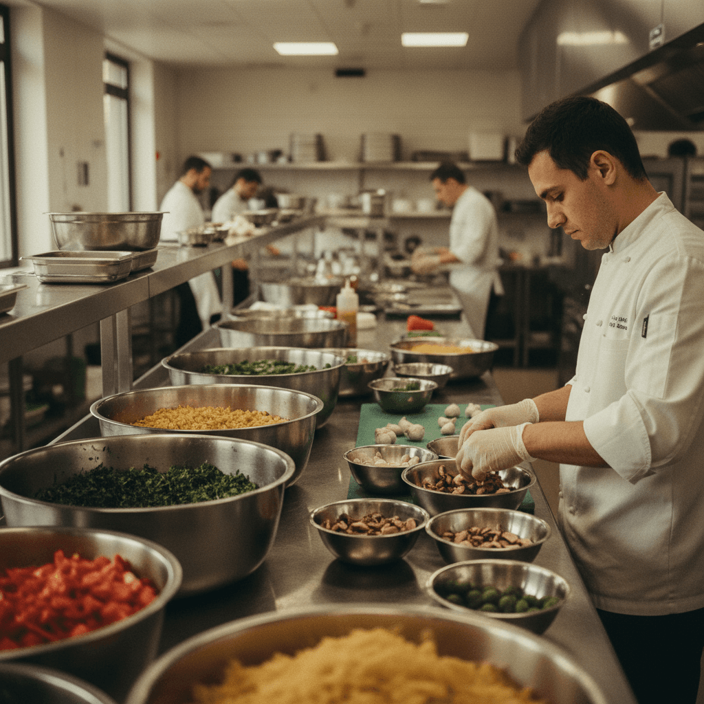 Central kitchen batch preparation and components